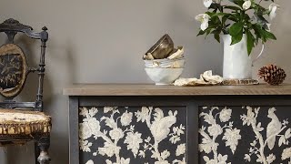 ￼ IOD paint inlays with Chalk Paint, country house blanket box makeover￼￼