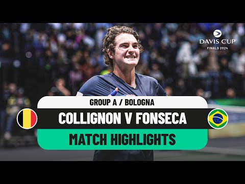 Raphael Collignon v Joao Fonseca Highlights | Belgium v Brazil Davis Cup 2024 Finals Group Stage