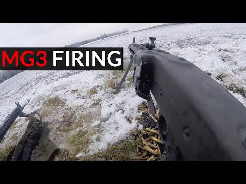MG3 Machine Gun Live Fire Footage - Estonian Infantry Training Course