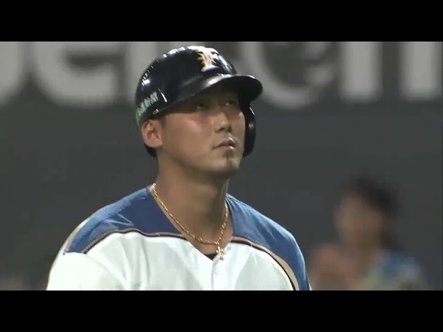 【5回裏】不満顔も…ファイターズ中田 きっちり犠牲フライを放ち追加点!! 2014/8/13 F-M