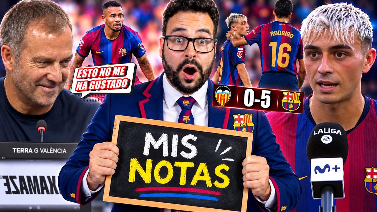 PALO de FLICK a los JUGADORES pese al  0-5 - PEDRI RETRATA a la PRENSA - Mis NOTAS a los JUGADORES