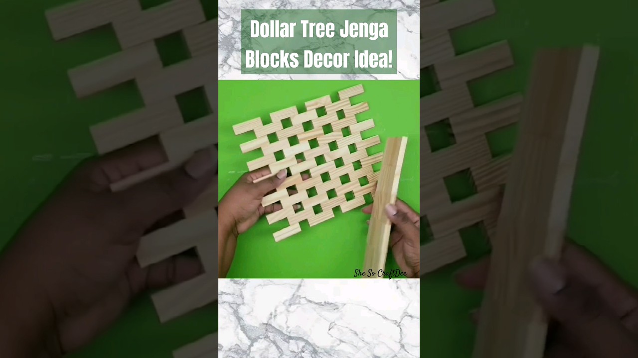 🔥 GRAB Some Dollar Tree Jenga Blocks For This Decor Hack! #dollartreediy #shesocraftdee #shorts