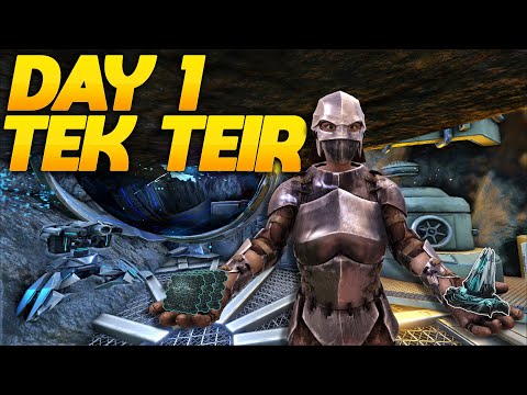 UPGRADING The Most Hidden RATHOLE To Tek On The Most Populated Server Day 1 - ARK