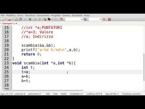 Funzioni e passaggio di parametri per valore o riferimento in c [ITA]