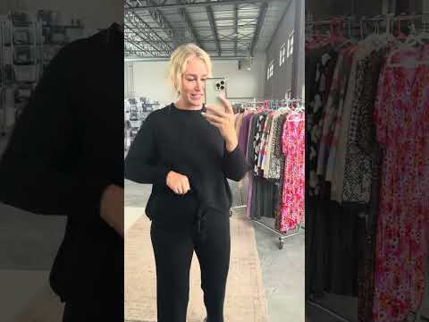 Rudy Ribbed Set in Black