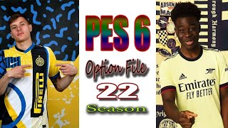 PES 6 Option File PES 2022 (eFootball 2022) New Season.