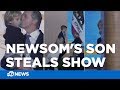 Governor Gavin Newsom S Son Steals The Show During Inauguration Speech