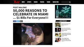 Post Malone Makes It Rain at E11EVEN During Super Bowl LIV!