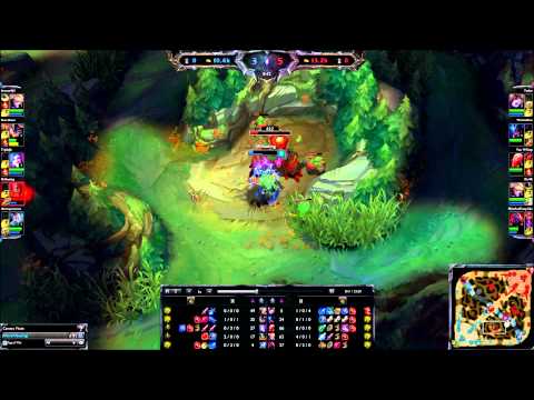 Ezreal snipes Olaf for the kill and red