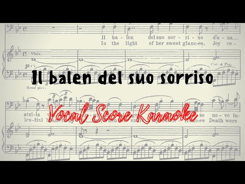 Il balen del suo sorriso Vocal Score / Karaoke Il trovatore G. Verdi