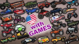 Hill Climb Racing 2 - ALL CARS | Learn Vehicles English With Games