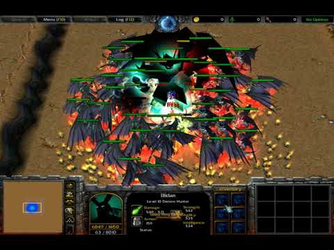 1 Illidan Evil Heroic Lv1 (+500 Str/Agi/Int) vs 120 Illldan Evil (With Skills) 1080p