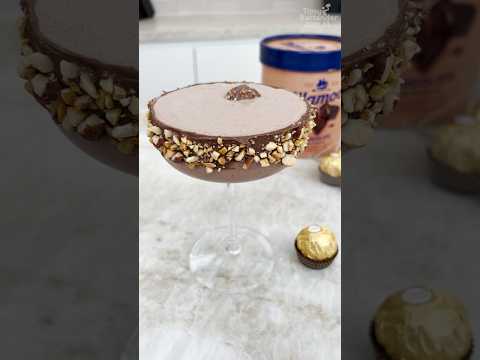 Ferrero Rocher Martini #cocktail #icecream #chocolate