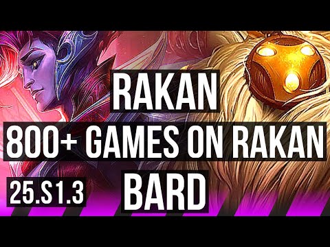 RAKAN & Zeri vs BARD & Ezreal (SUP) | 800+ games | KR Challenger | 25.S1.3
