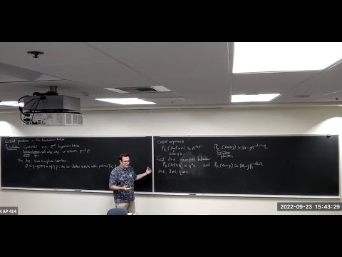 Tom Hutchcroft: Critical behaviour in hierarchical percolation (Caltech)