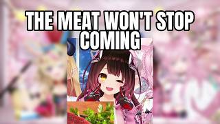 Hololive Members Freak Out Over a Giant Prize-Winning Meat Block | Yuzuki Choco