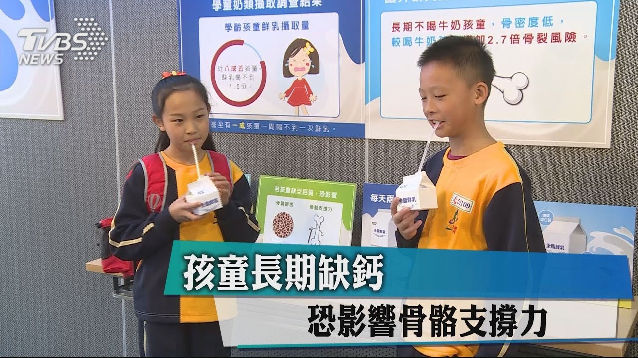 孩童長期缺鈣 恐影響骨骼支撐力