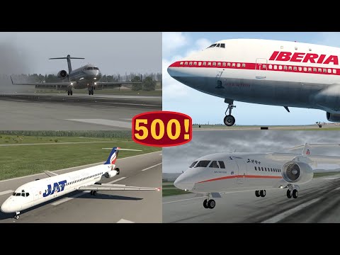 X-Plane 11 Landing Compilation - 500 Subscriber Special!