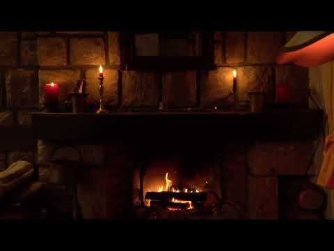8 Hours. Cozy Cabin Fire. Warmth. Relaxing. Sounds for Sleep