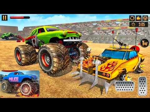 Police Monster Truck Demolition Derby Crash Stunts 2021 Gameplay Walkthrough Part 1 Android