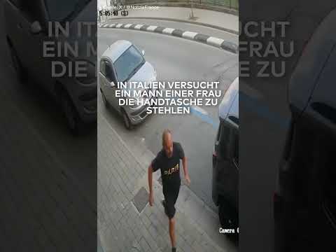 ITALIEN: Mutige Frau schlägt Räuber in die Flucht – Das Video geht viral!