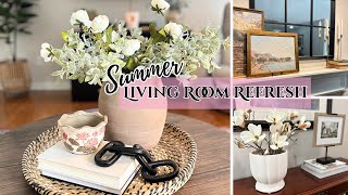 Summer Living Room Refresh | Decorating for Summer | Calm & Cozy Decor
