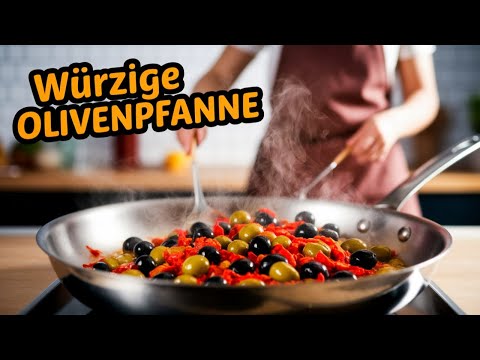 Wonderfully spicy olive pan! Vegan, spicy & so delicious! #canansrezepte