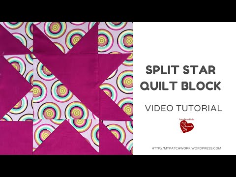 Split star quilt block - video tutorial