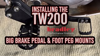 TW200 BIG Brake pedal and footpegs from @bradleyperformanceproducts