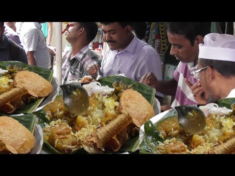 Office Time Lunch in Kolkata Street | Garam Rice with Vegetables | People are Crazy to Eat Video