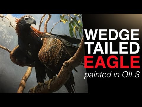 How to paint BIRDS | The Majestic WEDGE TAILED EAGLE | Oil Painting Tutorial