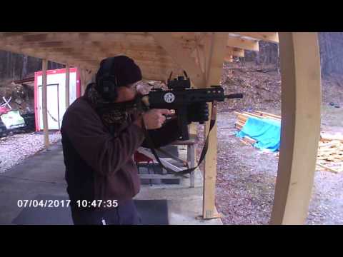 Grand Power STRIBOG SR9 A1 with UZI magazine - shooting