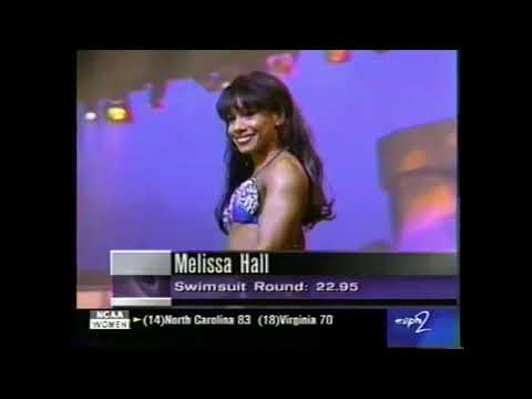 Melissa Hall female bodybuilder FBB beautiful fitness competitor circa late 1990s