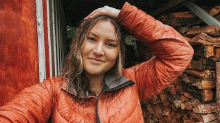 I Said I'd NEVER Do This | A Rainy Day On The Cabin Build | Off Grid Shed to House