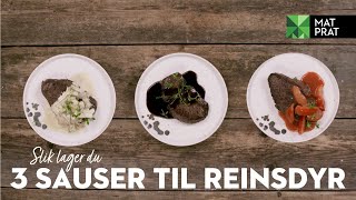 3 nydelige sauser til reinsdyr