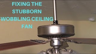 FIXING THE STUBBORN WOBBLING CEILING FAN #unbalanced #ceilingfanmotor #jarrettthejourneyman