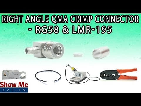 Right Angle QMA Male Crimp Connector For RG58 & LMR-195 - Perfect For DIY Installs!