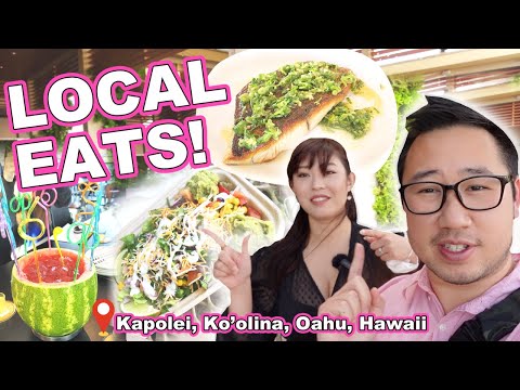 TOUR ALIMENTAR DE KAPOLEI COMMONS! || [Kapolei, Koolina, Oahu, Havaí] Comida local!
