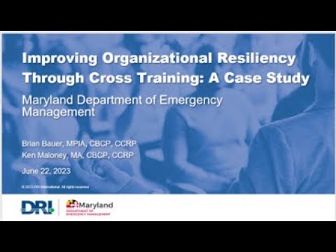 DRI Webinar - The Case for Business Continuity Training in State Emergency Management