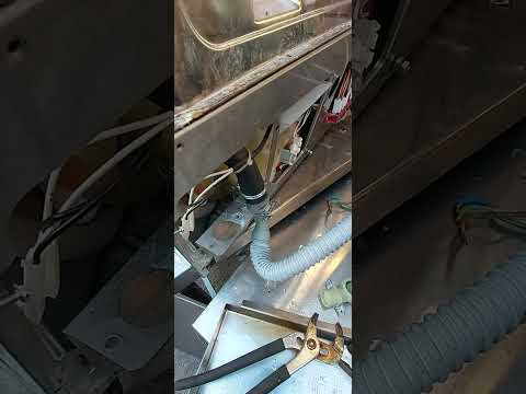 The water inlet of the dishwasher is blocked