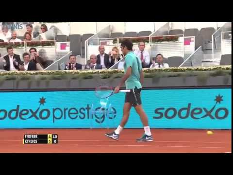 2015 Mutua Madrid Open - Roger Federer v Nick Kyrgios, amazing shots