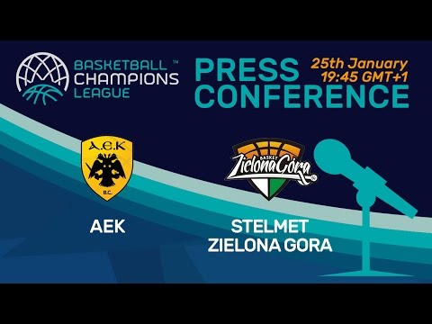 AEK v Stelmet Zielona Gora - Press Conference - Basketball Champions League