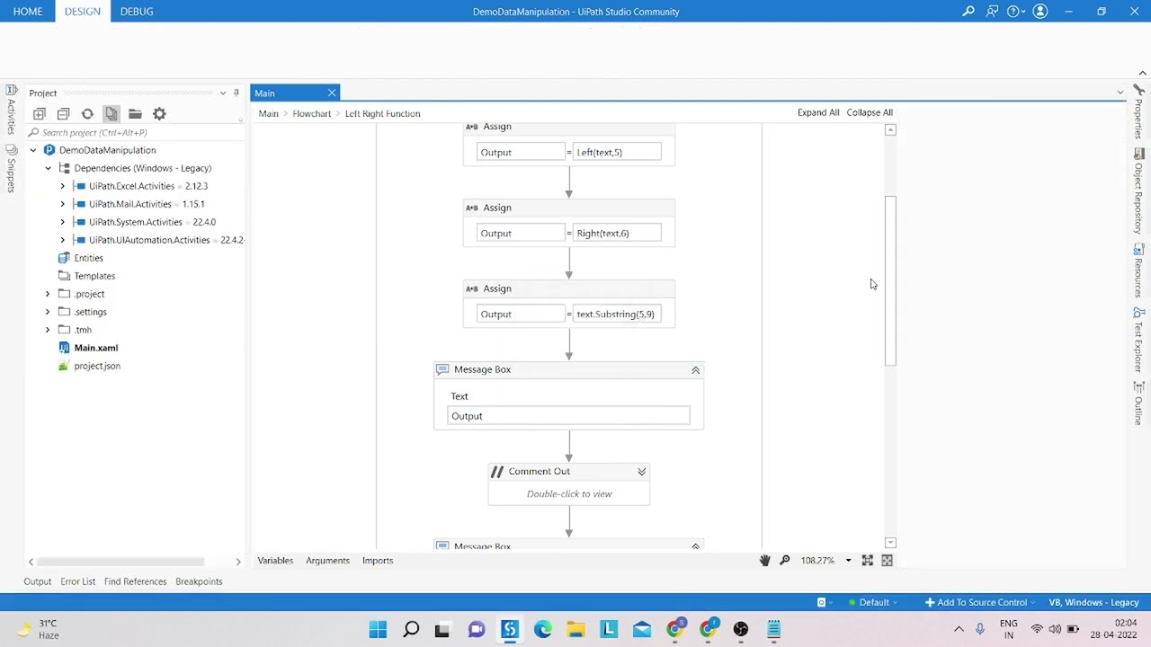 Substring, Left and Right Functions, Insert Function, IndexOf Method String Manipulation #RPAUiPath