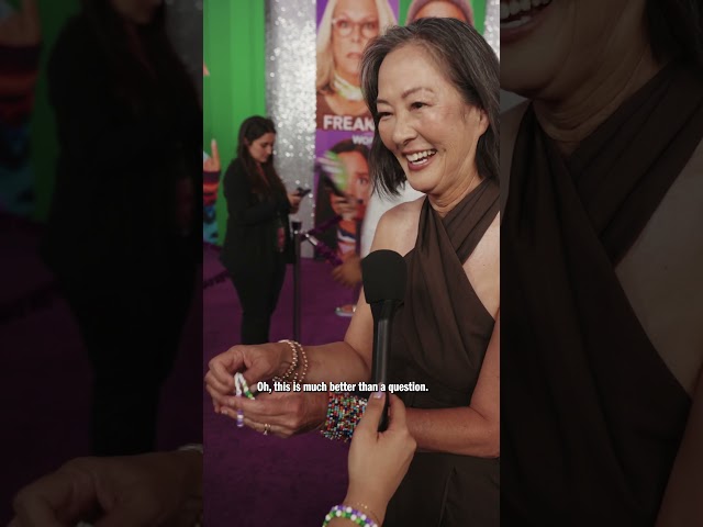 We surprised the cast of Freakier Friday with friendship bracelets...