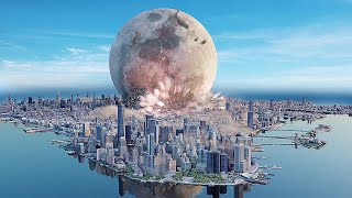 The Moon crashed into the Earth .