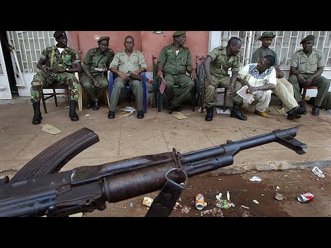 Guinea-Bissau Government Palace with security perimeter after shootings
