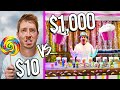 10 VS 1 000 CANDY SHOPS Budget Challenge