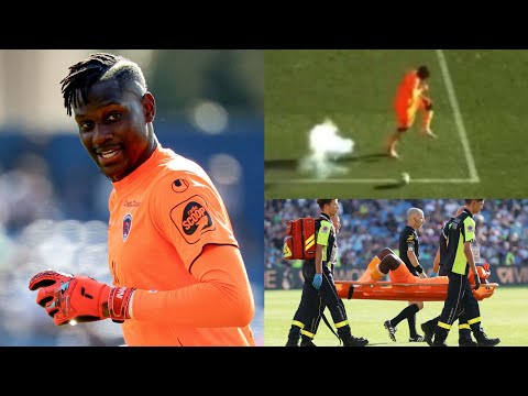 Ligue 1 star stretchered off 'traumatised' as firecracker explosion sees match abandoned