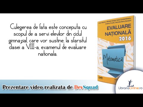 Evaluare nationala 2016 Matematica. 71 de teste propuse dupa modelul elaborat de M.E.N.
