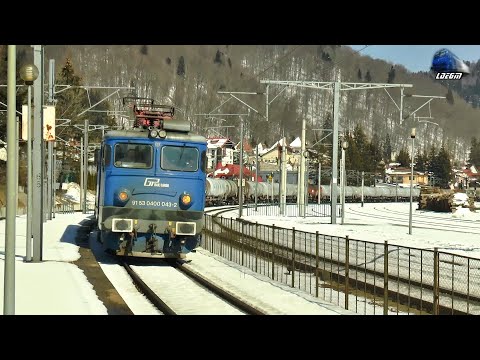 LE5100KW 40-0043-2 & Marfar Grup Feroviar Român Tanker Train in Gara Bușteni Station - 27 March 2021